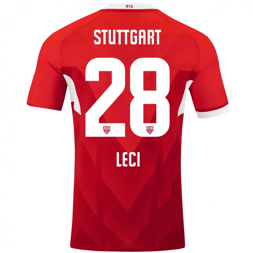 Danxen Donna Maglia Besarta Leci #28 Rosso Bianco Kit Gara Away 2024/25 Maglietta