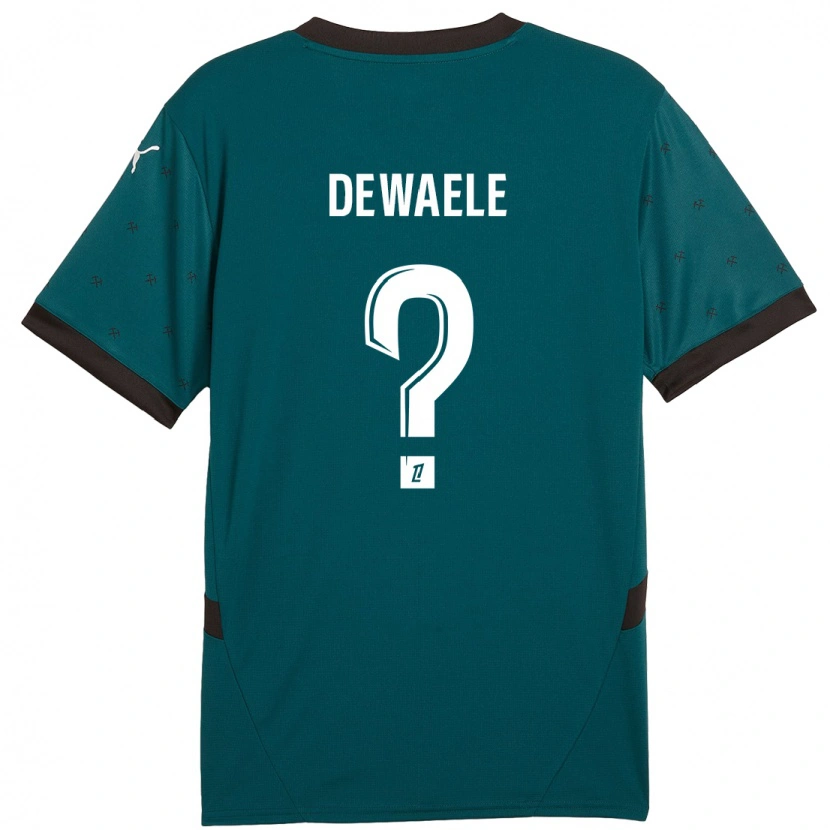 Danxen Donna Maglia Florian Dewaele #0 Verde Scuro Kit Gara Away 2024/25 Maglietta