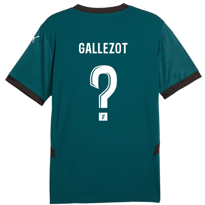 Danxen Donna Maglia Tim Gallezot #0 Verde Scuro Kit Gara Away 2024/25 Maglietta