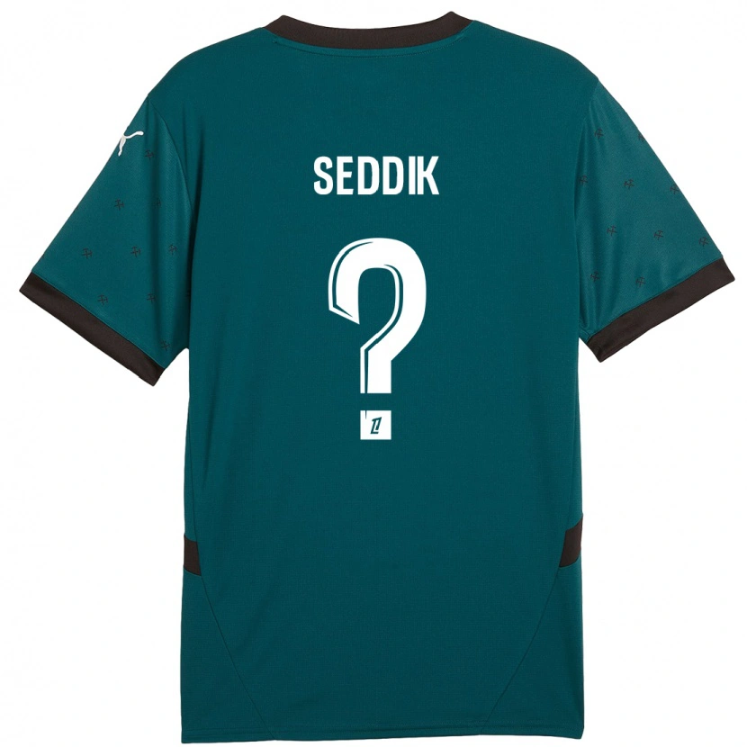 Danxen Donna Maglia Mohamed Seddik #0 Verde Scuro Kit Gara Away 2024/25 Maglietta