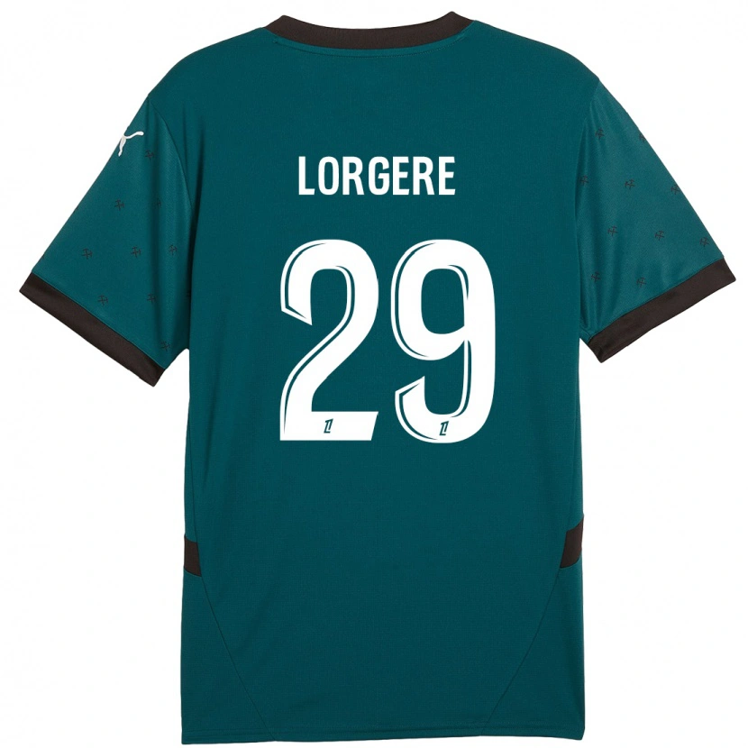 Danxen Donna Maglia Charlotte Lorgeré #29 Verde Scuro Kit Gara Away 2024/25 Maglietta
