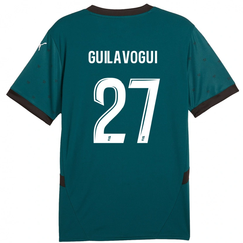 Danxen Donna Maglia Morgan Guilavogui #27 Verde Scuro Kit Gara Away 2024/25 Maglietta