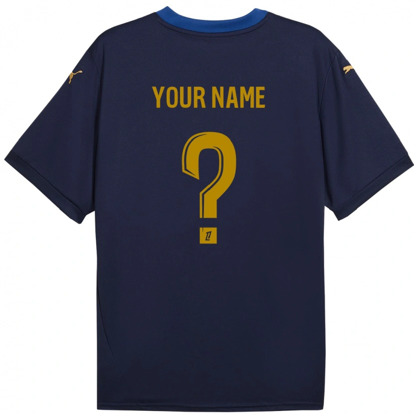 Danxen Donna Maglia Il Tuo Nome #0 Blu Navy Kit Gara Away 2024/25 Maglietta