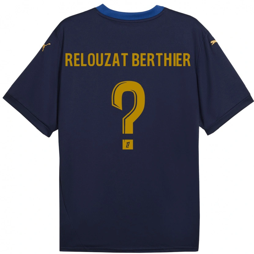 Danxen Donna Maglia Maxime Relouzat Berthier #0 Blu Navy Kit Gara Away 2024/25 Maglietta