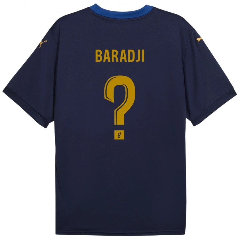 Danxen Donna Maglia Adama Baradji #0 Blu Navy Kit Gara Away 2024/25 Maglietta