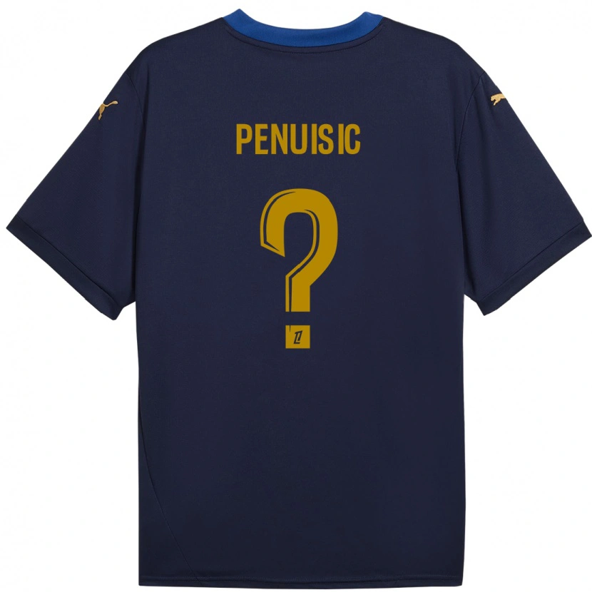 Danxen Donna Maglia Alvin Penuisic #0 Blu Navy Kit Gara Away 2024/25 Maglietta