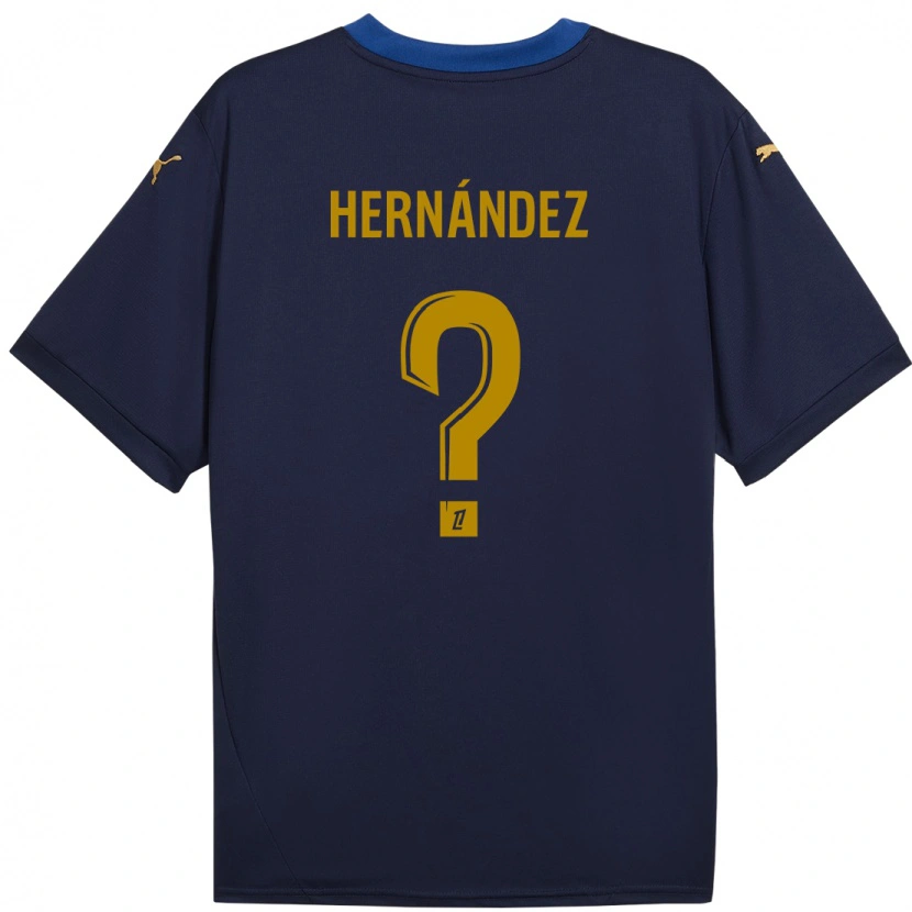 Danxen Donna Maglia Melvin Hernández #0 Blu Navy Kit Gara Away 2024/25 Maglietta