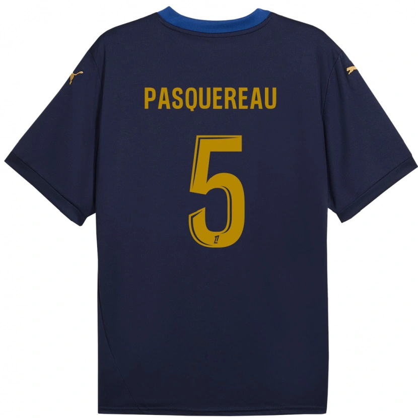 Danxen Donna Maglia Julie Pasquereau #5 Blu Navy Kit Gara Away 2024/25 Maglietta