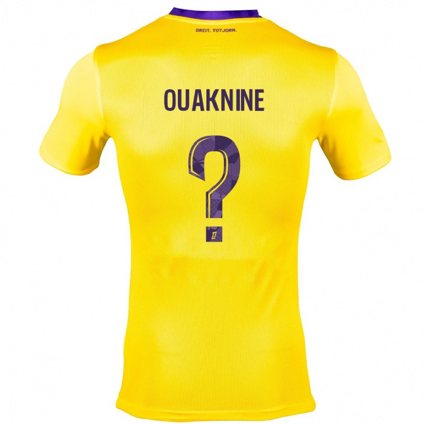 Danxen Donna Maglia Jules Ouaknine #0 Giallo Viola Kit Gara Away 2024/25 Maglietta