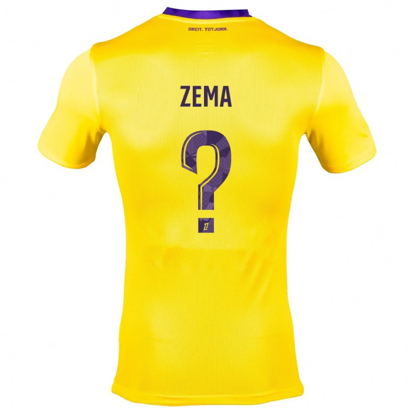Danxen Donna Maglia Darris Zema #0 Giallo Viola Kit Gara Away 2024/25 Maglietta