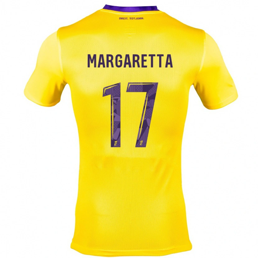 Danxen Donna Maglia Jessica Margaretta #17 Giallo Viola Kit Gara Away 2024/25 Maglietta