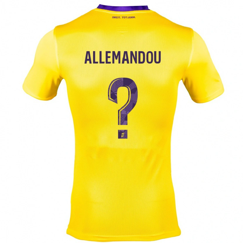 Danxen Donna Maglia Teddy Allemandou #0 Giallo Viola Kit Gara Away 2024/25 Maglietta