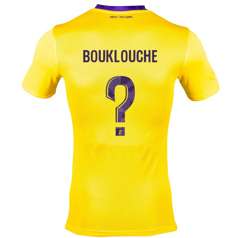 Danxen Donna Maglia Kelyan Bouklouche #0 Giallo Viola Kit Gara Away 2024/25 Maglietta