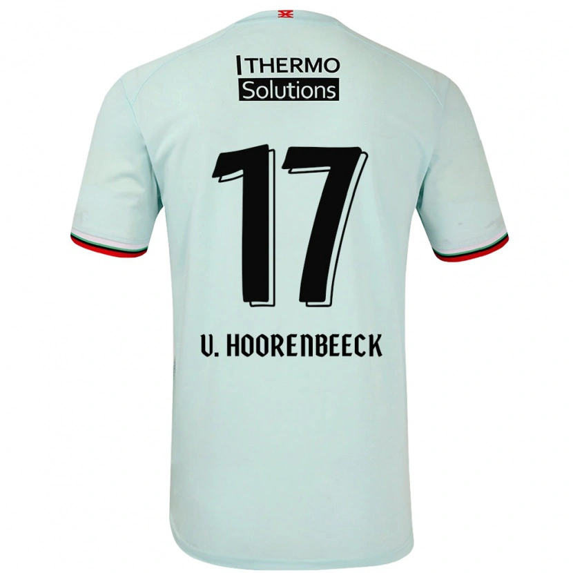 Danxen Donna Maglia Alec Van Hoorenbeeck #17 Verde Chiaro Kit Gara Away 2024/25 Maglietta