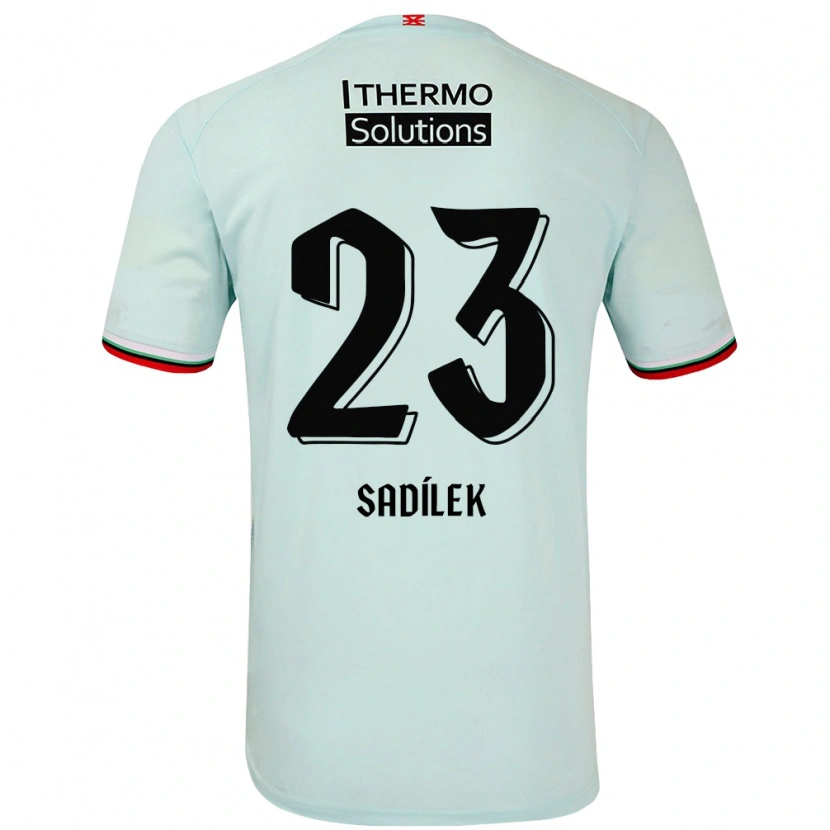 Danxen Donna Maglia Michal Sadílek #23 Verde Chiaro Kit Gara Away 2024/25 Maglietta