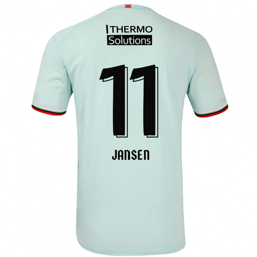 Danxen Donna Maglia Renate Jansen #11 Verde Chiaro Kit Gara Away 2024/25 Maglietta