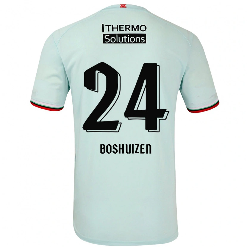 Danxen Donna Maglia Annouk Boshuizen #24 Verde Chiaro Kit Gara Away 2024/25 Maglietta