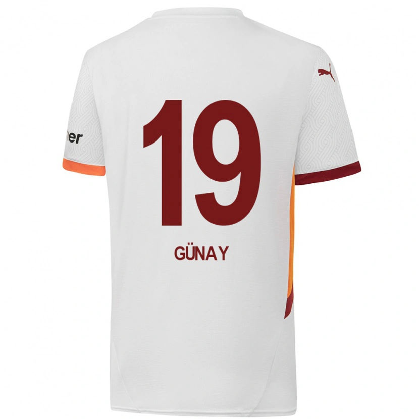 Danxen Donna Maglia Günay Güvenç #19 Bianco Giallo Rosso Kit Gara Away 2024/25 Maglietta