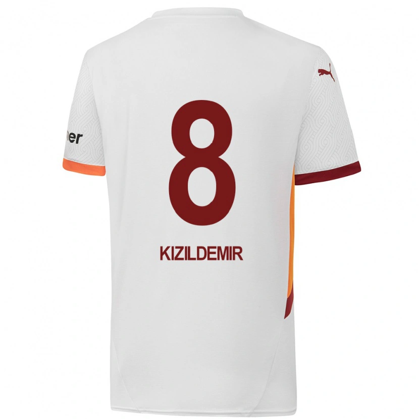 Danxen Donna Maglia Berk Kızıldemir #8 Bianco Giallo Rosso Kit Gara Away 2024/25 Maglietta