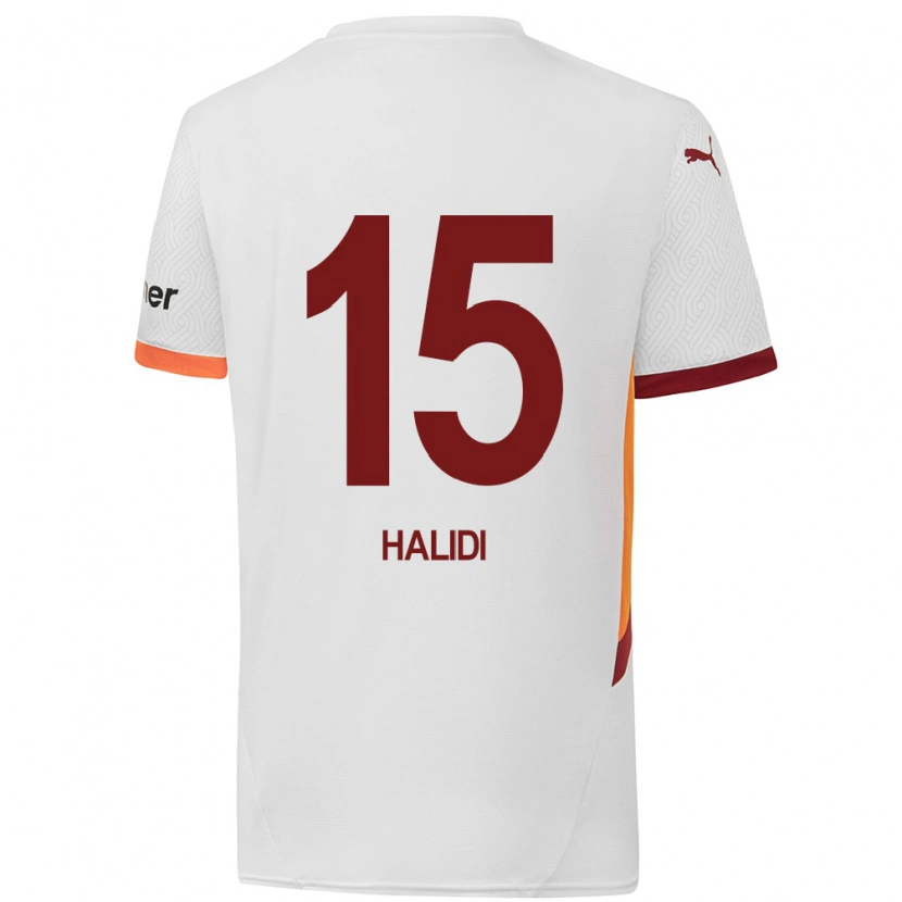 Danxen Donna Maglia İsa Halidi #15 Bianco Giallo Rosso Kit Gara Away 2024/25 Maglietta