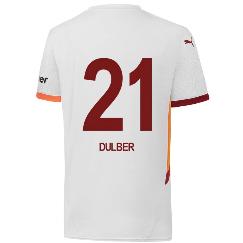 Danxen Donna Maglia Didem Dülber #21 Bianco Giallo Rosso Kit Gara Away 2024/25 Maglietta