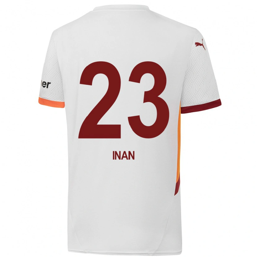 Danxen Donna Maglia Müge İnan #23 Bianco Giallo Rosso Kit Gara Away 2024/25 Maglietta