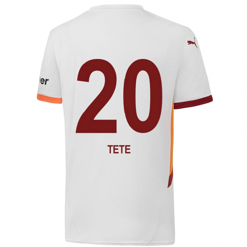 Danxen Donna Maglia Tetê #20 Bianco Giallo Rosso Kit Gara Away 2024/25 Maglietta