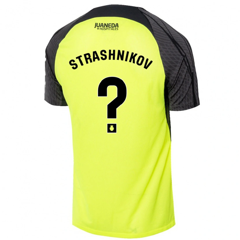 Danxen Donna Maglia Nikolay Strashnikov #0 Verde Fluorescente Nero Kit Gara Away 2024/25 Maglietta