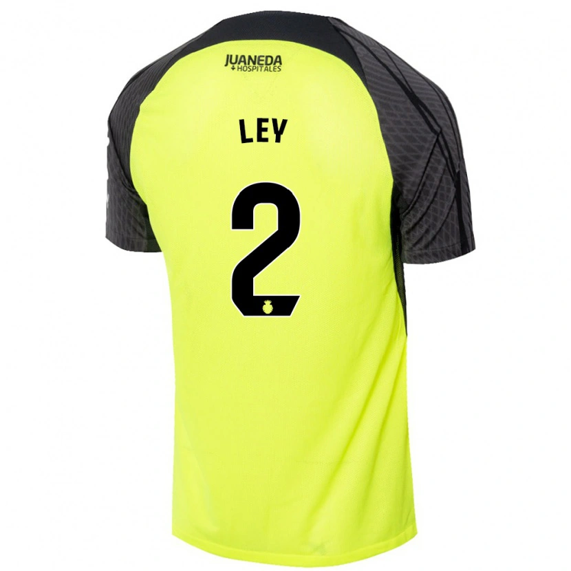 Danxen Donna Maglia Yuzún Ley #2 Verde Fluorescente Nero Kit Gara Away 2024/25 Maglietta