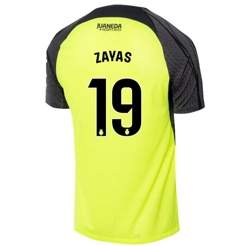 Danxen Donna Maglia Yosmel Zayas #19 Verde Fluorescente Nero Kit Gara Away 2024/25 Maglietta