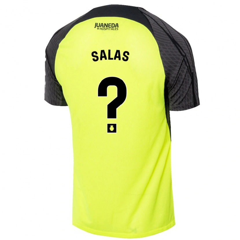 Danxen Donna Maglia Gabriel Salas #0 Verde Fluorescente Nero Kit Gara Away 2024/25 Maglietta