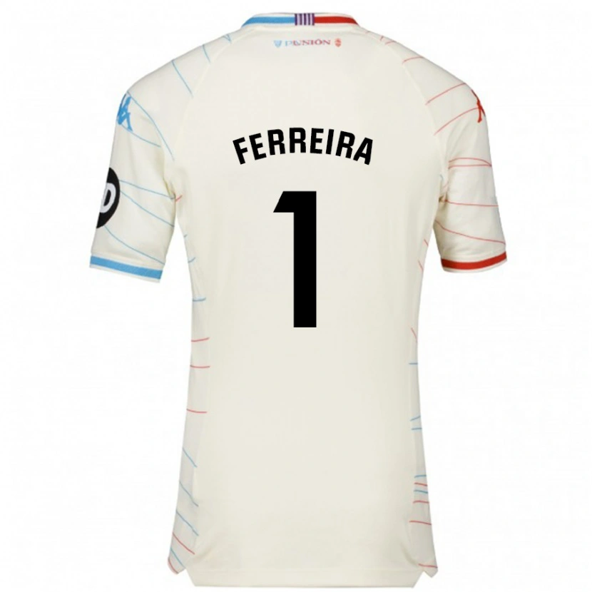 Danxen Donna Maglia André Ferreira #1 Bianco Rosso Blu Kit Gara Away 2024/25 Maglietta