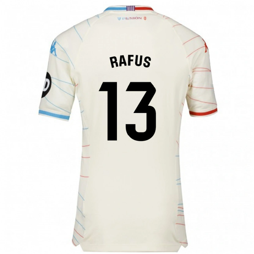 Danxen Donna Maglia Arnau Rafús #13 Bianco Rosso Blu Kit Gara Away 2024/25 Maglietta