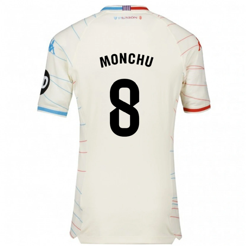 Danxen Donna Maglia Monchu #8 Bianco Rosso Blu Kit Gara Away 2024/25 Maglietta