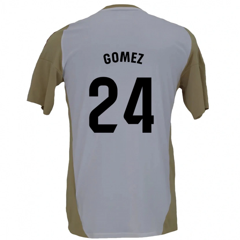 Danxen Donna Maglia Jonathan Gómez #24 Marrone Bianco Kit Gara Away 2024/25 Maglietta