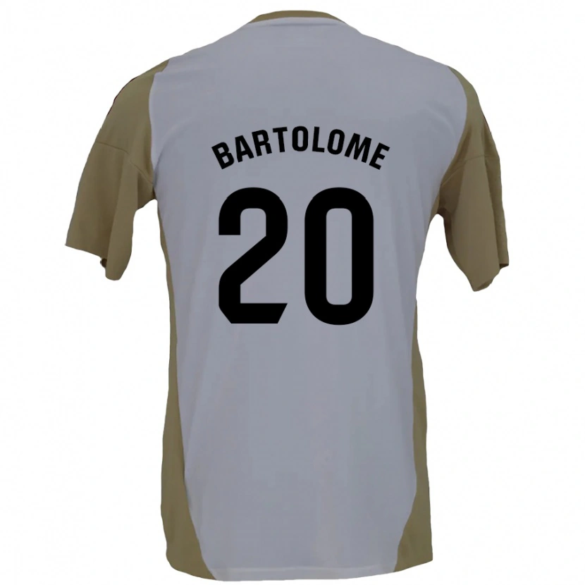 Danxen Donna Maglia Diego Bartolomé #20 Marrone Bianco Kit Gara Away 2024/25 Maglietta