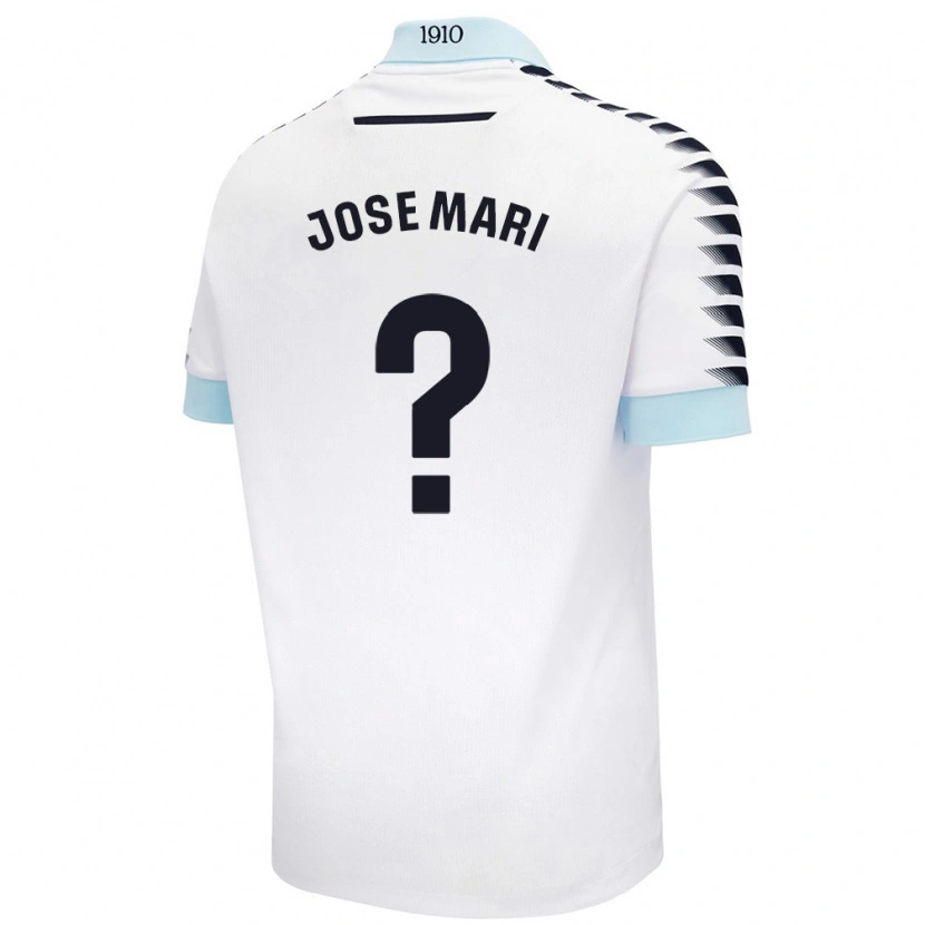 Danxen Donna Maglia José Mari #0 Bianco Blu Kit Gara Away 2024/25 Maglietta