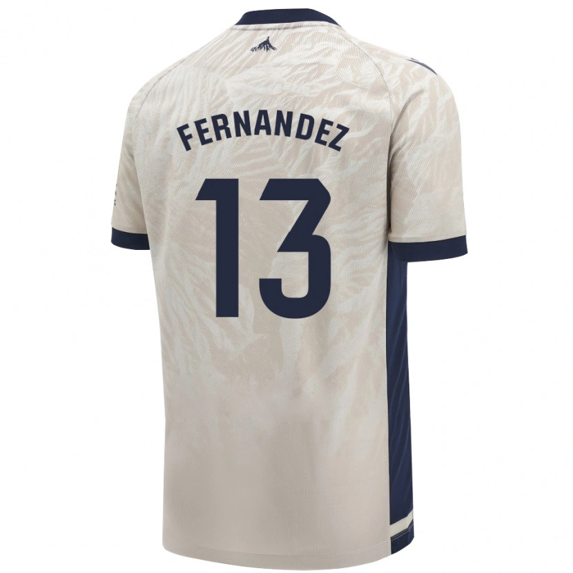 Danxen Donna Maglia Aitor Fernández #13 Grigio Chiaro Kit Gara Away 2024/25 Maglietta