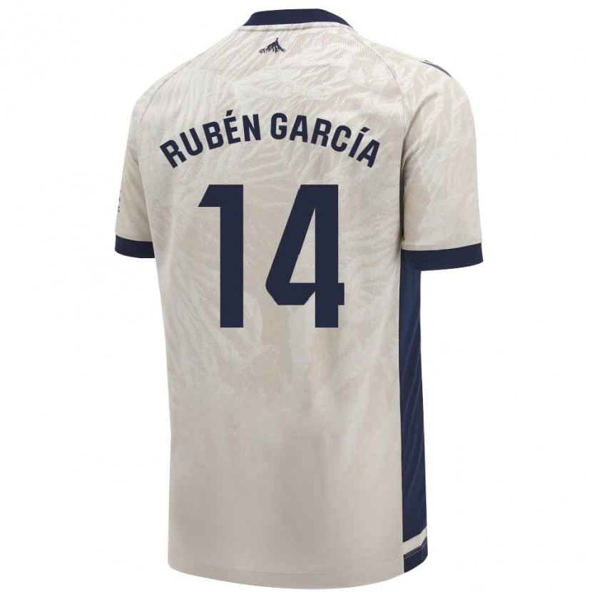 Danxen Donna Maglia Rubén García #14 Grigio Chiaro Kit Gara Away 2024/25 Maglietta