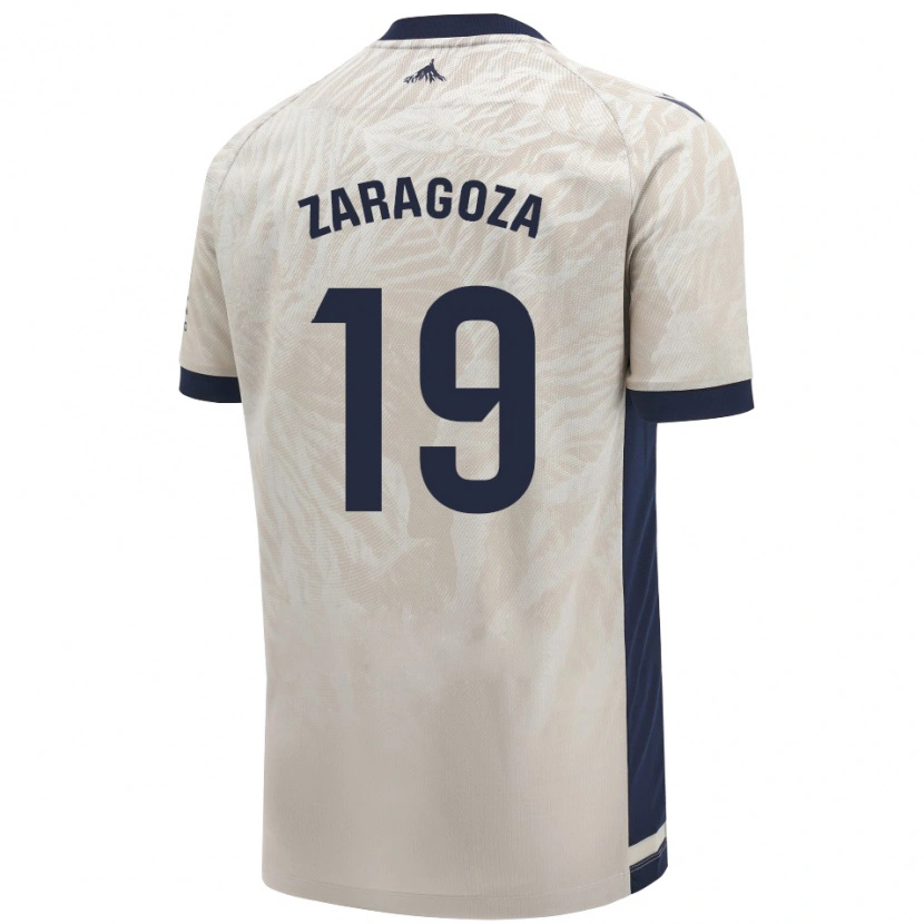 Danxen Donna Maglia Bryan Zaragoza #19 Grigio Chiaro Kit Gara Away 2024/25 Maglietta