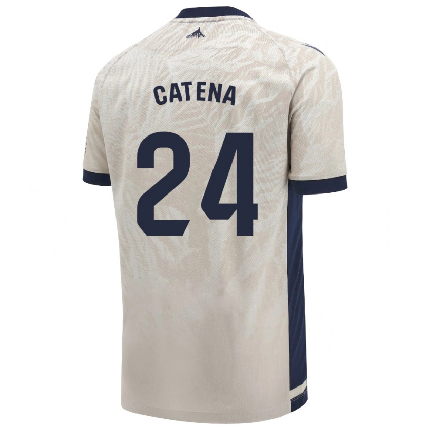 Danxen Donna Maglia Alejandro Catena #24 Grigio Chiaro Kit Gara Away 2024/25 Maglietta