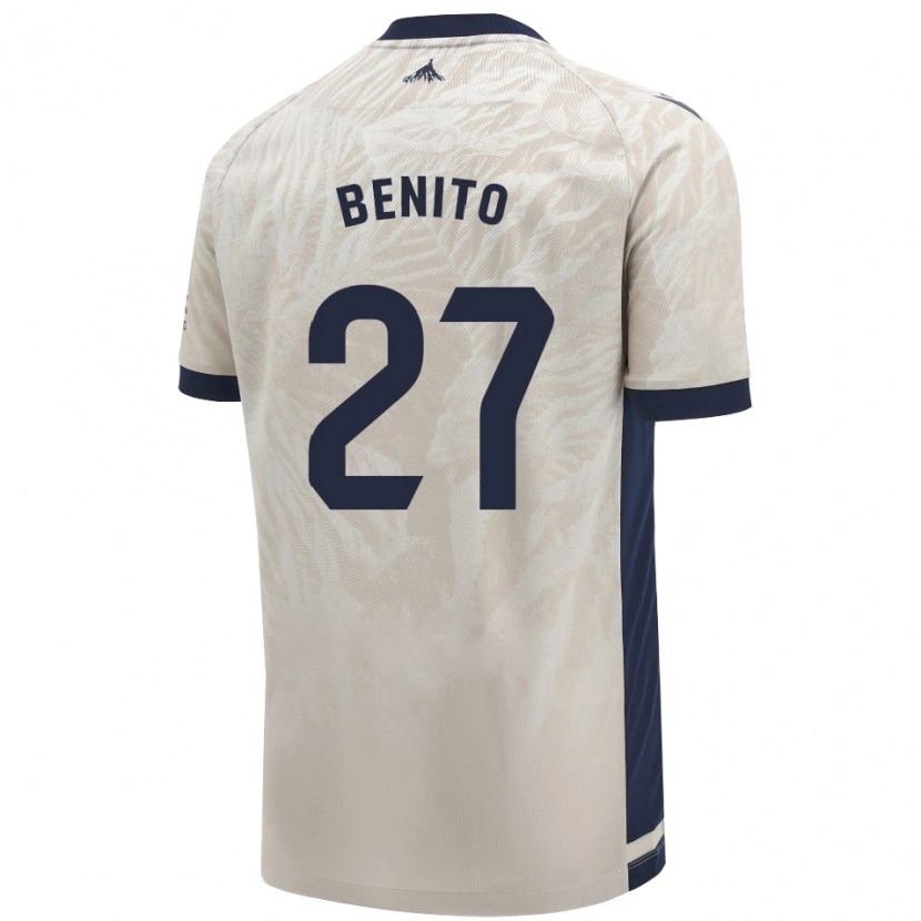 Danxen Donna Maglia Iker Benito #27 Grigio Chiaro Kit Gara Away 2024/25 Maglietta