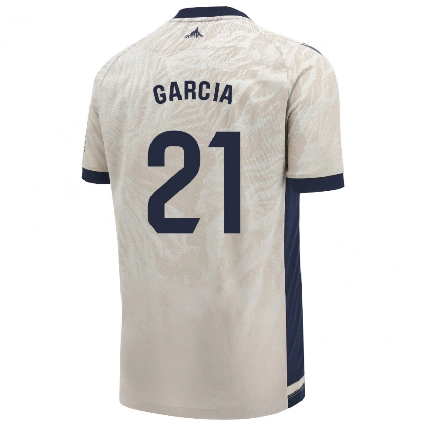 Danxen Donna Maglia Jon García #21 Grigio Chiaro Kit Gara Away 2024/25 Maglietta