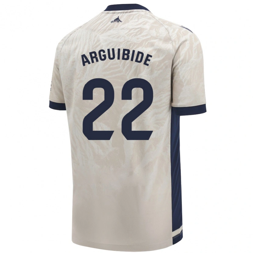 Danxen Donna Maglia Iñigo Arguibide #22 Grigio Chiaro Kit Gara Away 2024/25 Maglietta