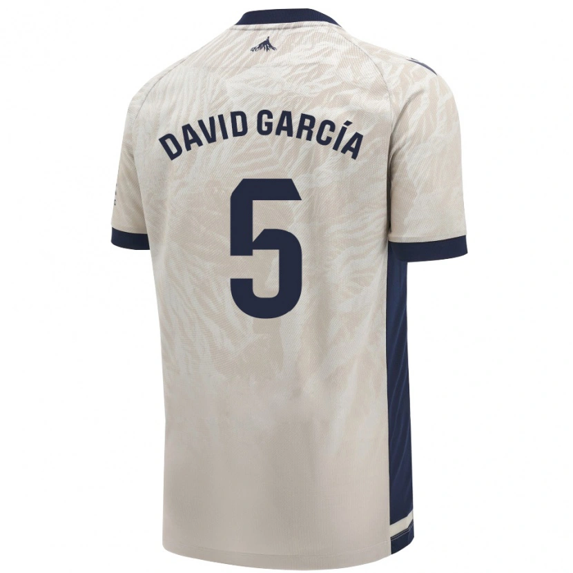 Danxen Donna Maglia David García #5 Grigio Chiaro Kit Gara Away 2024/25 Maglietta