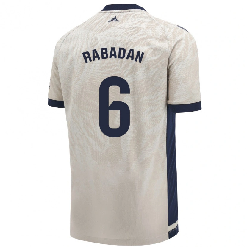 Danxen Donna Maglia David Rabadán #6 Grigio Chiaro Kit Gara Away 2024/25 Maglietta