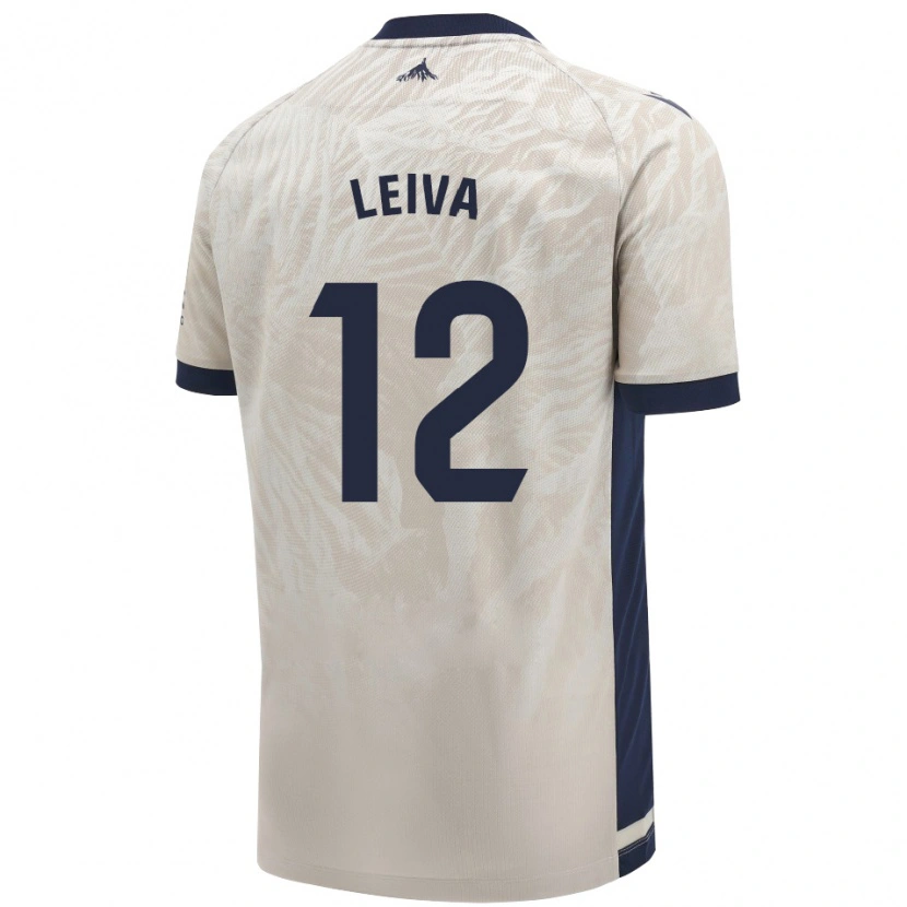Danxen Donna Maglia Álvaro Leiva #12 Grigio Chiaro Kit Gara Away 2024/25 Maglietta