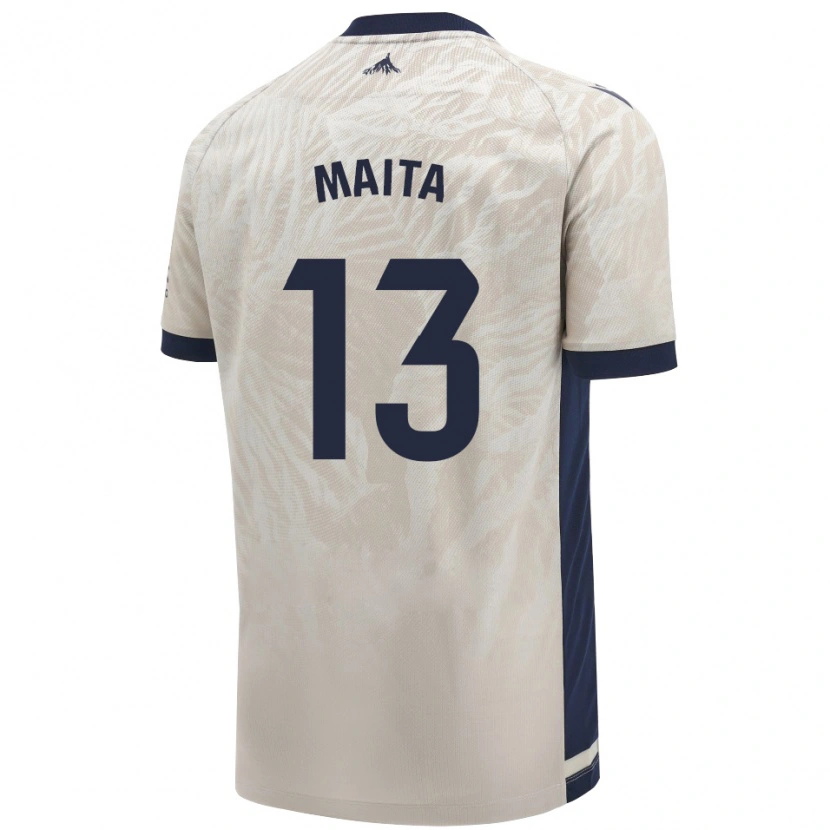 Danxen Donna Maglia Maitane Zalba Irañeta #13 Grigio Chiaro Kit Gara Away 2024/25 Maglietta