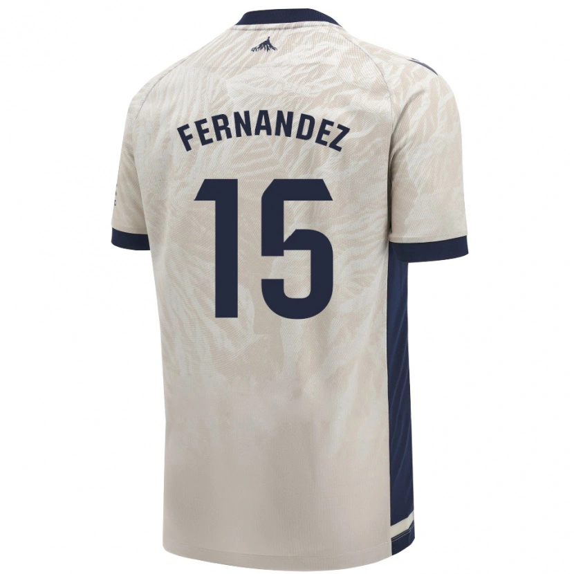 Danxen Donna Maglia Leyre Fernández Sánchez #15 Grigio Chiaro Kit Gara Away 2024/25 Maglietta