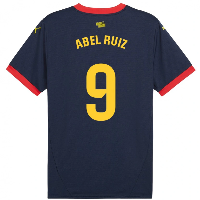 Danxen Donna Maglia Abel Ruiz #9 Rosso Navy Kit Gara Away 2024/25 Maglietta